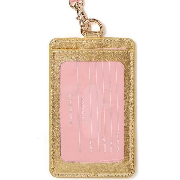 Keep it Close Card Case with Lanyard, Metallic Gold, NWT - Picture 3 of 3